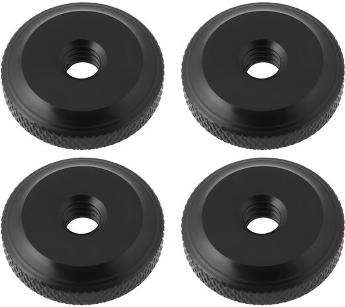 4 stks 1/4 "x20 Aluminium Gekartelde Noten voor Foto Draad Camera Screwand Statief