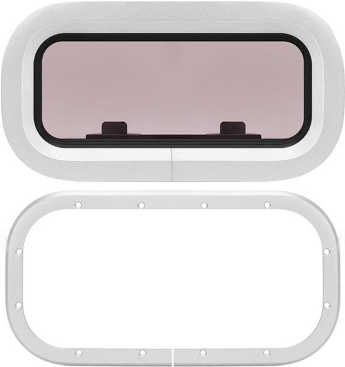 Aluminium Boot Porthole Raam - UV Bestendig Waterdicht Vierkant Porthole voor Jacht RV