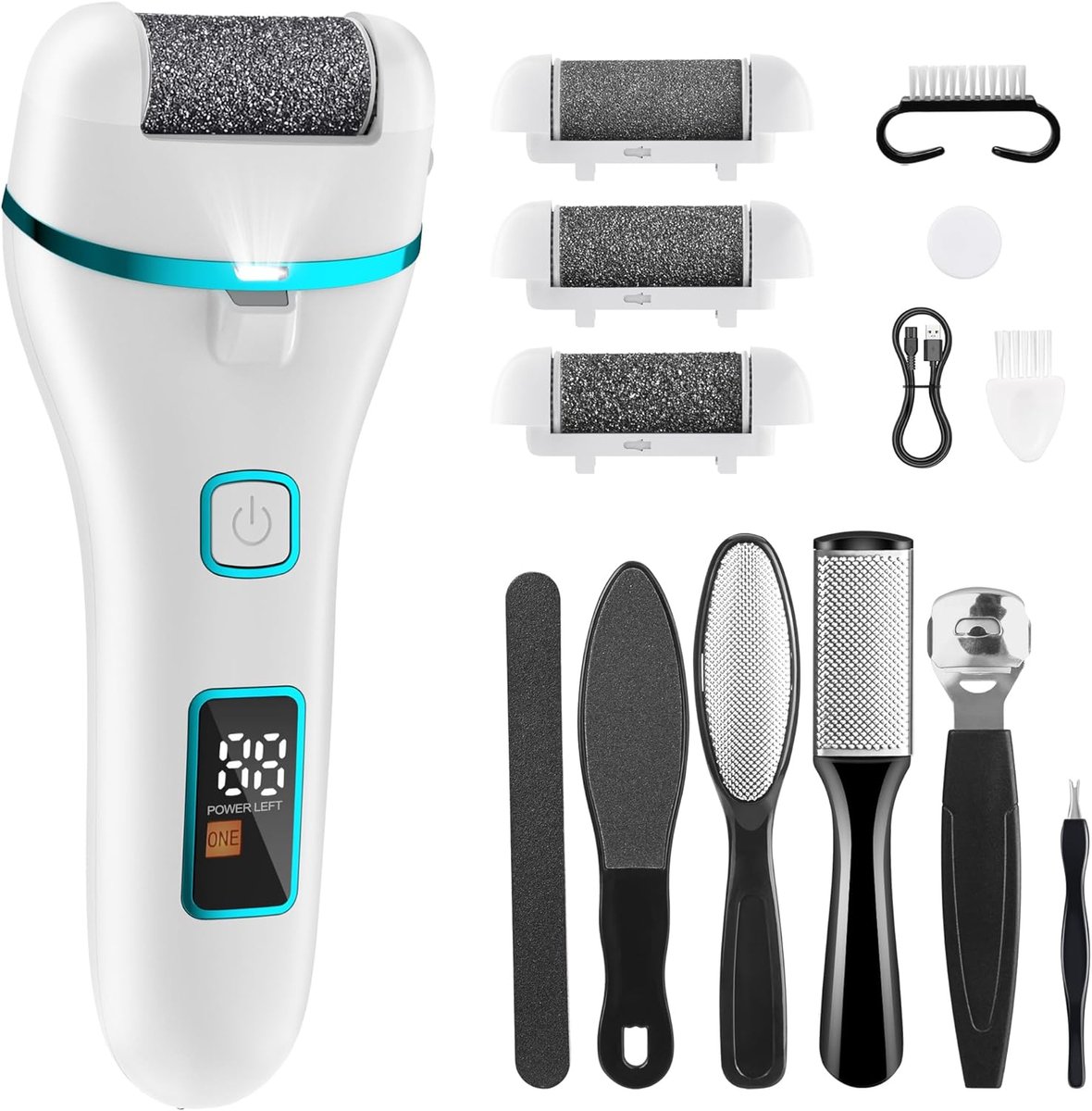 SnelShoppen - Elektrische Voetvijl - Oplaadbare Waterdichte Huidverwijderaar voor Scheurende Hielen - Professionele Pedicure Set voor Huidverzorging (