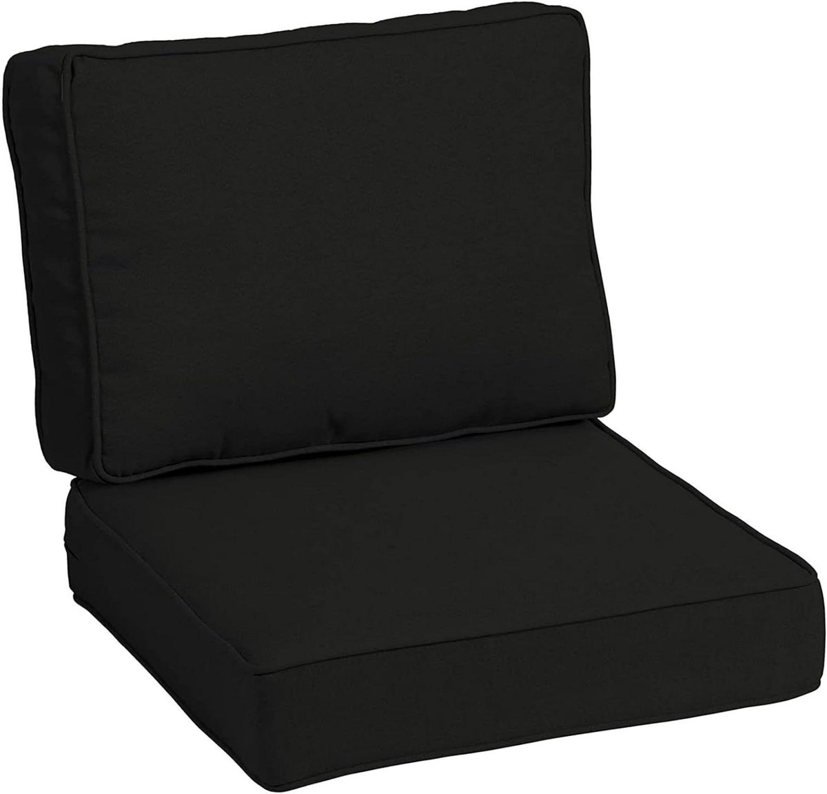Tuinstoelkussens Set - Terraskussens - Buiten Ontspannen - Waterdicht Polyester - 50 x 50 cm - Zwart