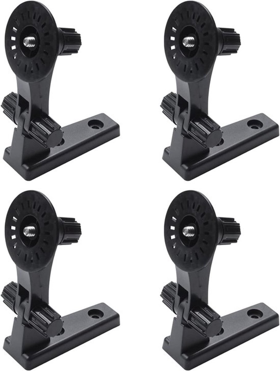 Wandhouder Camera - Bevestiging Beugel - Beveiliging Thuis - 180 Graden Instelbaar - 4 Stuks Set - Zwart