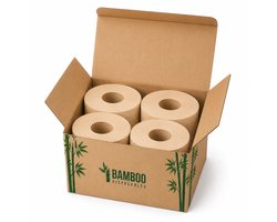 4 SuperRollen - Ongebleekt 3-laags Bamboe Toiletpapier - 250 vellen per rol - TESTPAKKET - FSC®100%…
