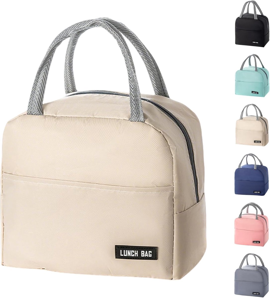SnelShoppen - Insulated Lunch Bag voor Mannen Vrouwen Kinderen - Herbruikbare Thermische Voedselzak met Lekvrije Voering - Koeltas voor Werk School Pi