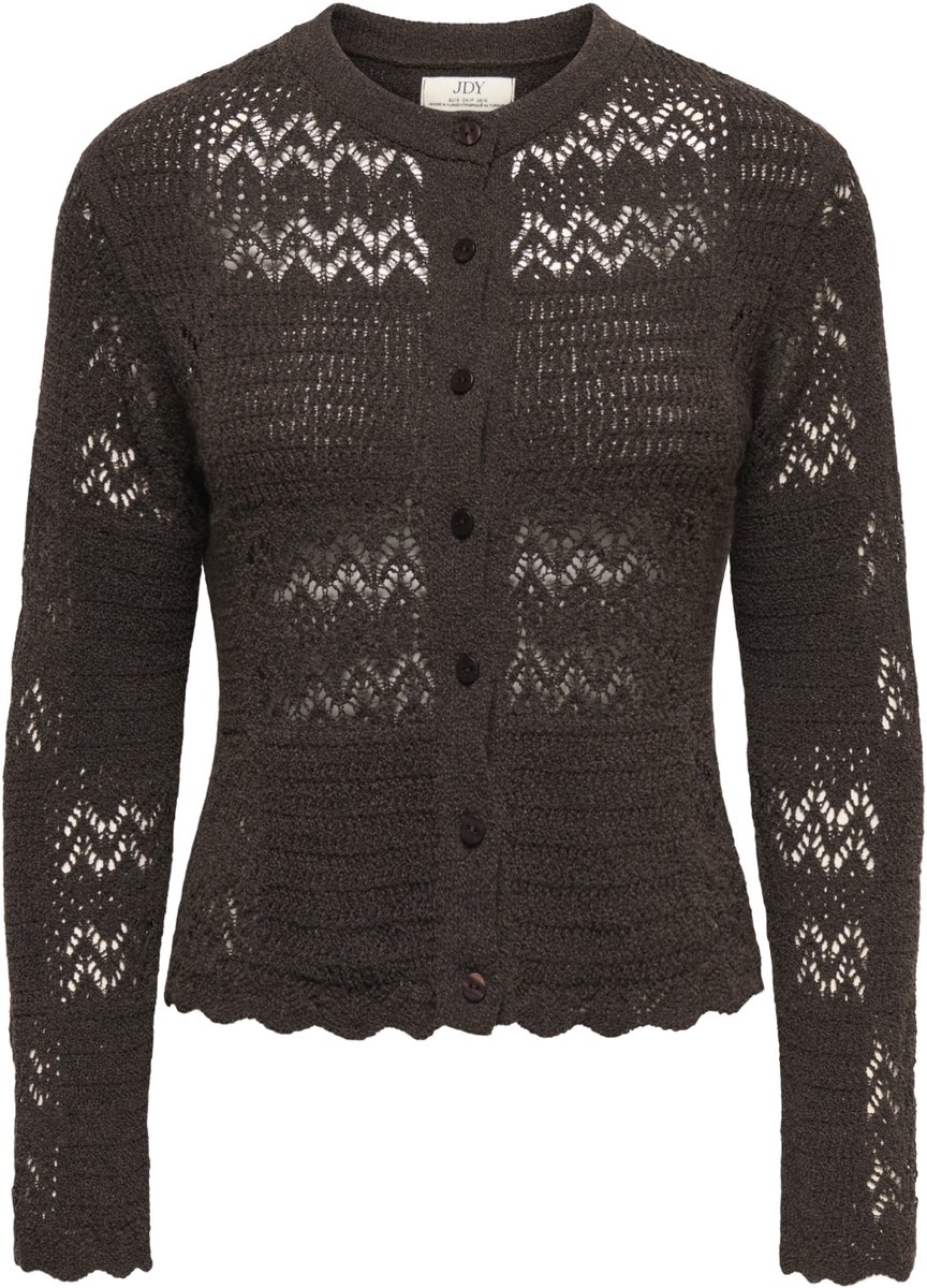 Jacqueline de Yong Vest Jdyesmee L/s Structure Cardigan Knt 15379670 Mulch Dames Maat - XS