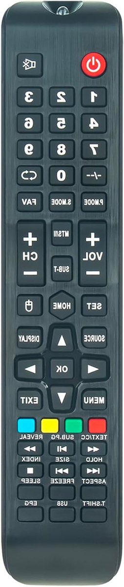 Afstandsbediening - Vervangende afstandsbediening - Televisie bedienen - Direct te gebruiken - 17 x 5 x 1 cm - Zwart