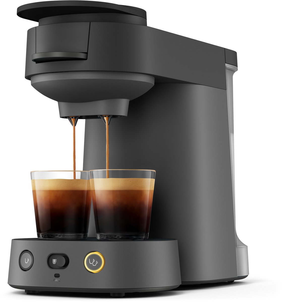 Philips Senseo Vibe Koffiepadmachine CSA225/60 - Compact - Keuze uit 1 of 2 Kopjes - Instelbare Intensiteit - Automatische Uitschakeling - Donkergrijs