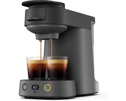 Philips Senseo Vibe Koffiepadmachine CSA225/60 - Compact - Keuze uit 1 of 2 Kopjes - Instelbare Intensiteit - Automatische Uitschakeling - Donkergrijs