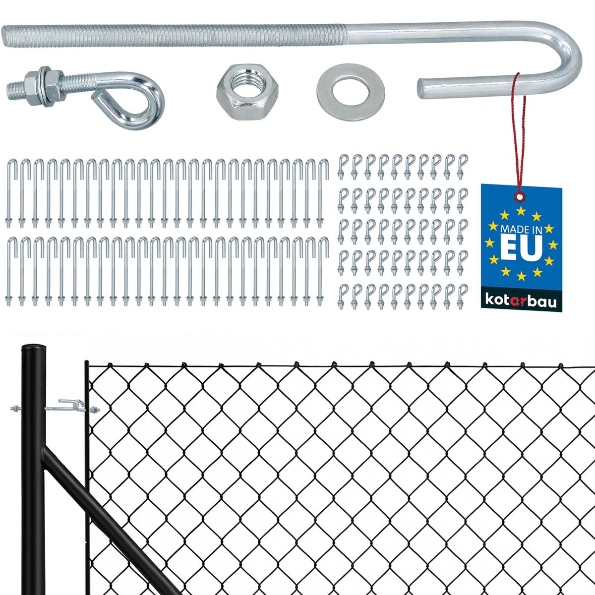 KOTARBAU 50 Stuks Draadspanner M6, Kabelspanner, Spanner van Verzinkt Staal