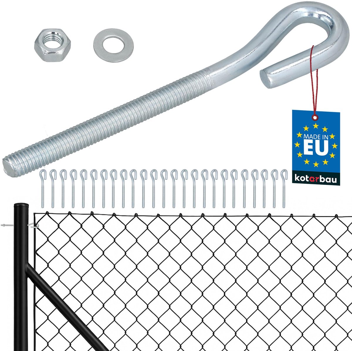 KOTARBAU 25 Stuks Draadspanner van Verzinkt Staal M10, Kabelspanner, Hekspanners