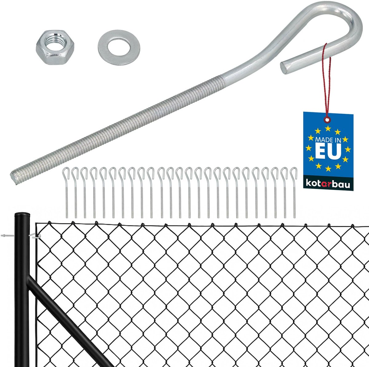 KOTARBAU 25 Stuks Draadspanner van Verzinkt Staal M6, Kabelspanner, Hekspanners