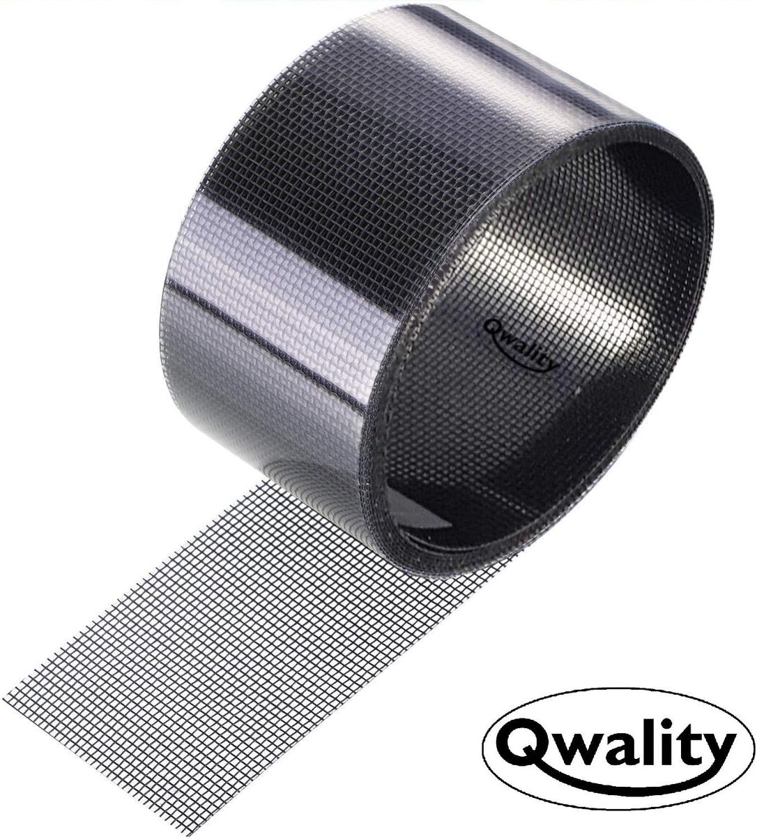 SnelShoppen - Screen Repair Tape - Grijze Reparatietape voor Schermdeuren, Schuifdeuren en Raam Screens - Zelfklevend, Inclusief Nylon Draad voor Grot