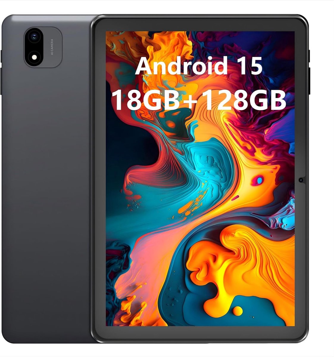 SnelShoppen - Android Tablet 10.1 Inch - 18GB RAM, 128GB ROM, 1TB Expand, 1280x800 IPS HD Touchscreen, 6000mAh Batterij, Bluetooth, Dual Camera, GMS,