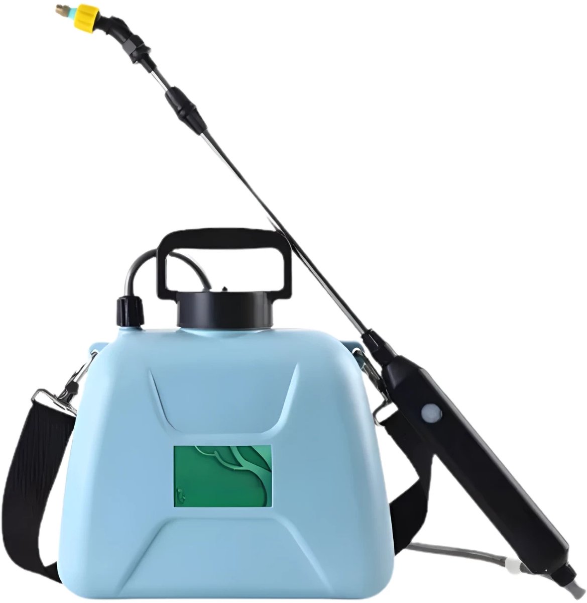 Elektrische sproeier 8L - Oplaadbaar, automatisch en draagbaar met verstuivingsfunctie en schouderriem - Kunststof, blauw, 8 liter