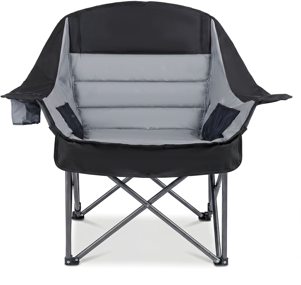 SureDeal® - Tuinmeubel - Opvouwbare Campingstoel - Kussen Inklapbare Stoel - Bekerhouder N