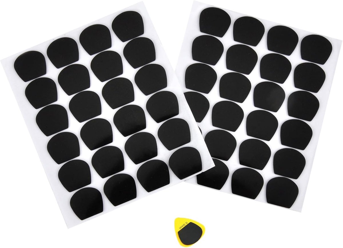 SnelShoppen - Gitaar Plectrum Stickers 48 Stuks Non-slip Grip 1mm - Plectrum Accessoires voor Gitaar en Ukulele - Verbeter Grip en Controle