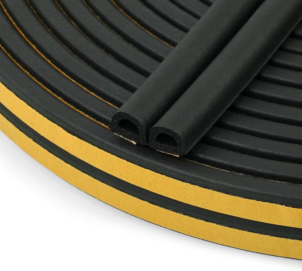 SnelShoppen - 26m D-vormige Raam- en Deurdichtstrip, Zelfklevende Isolatieband, Geluiddicht, Stofdicht, EPDM, 9x6mm, Perfect voor Thuis, Tuin en Kanto