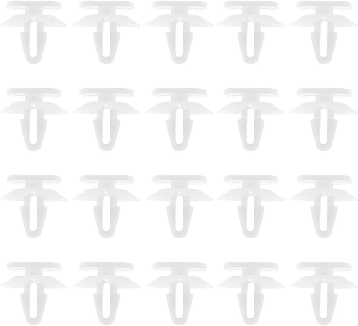 SnelShoppen - 20 Stuks Vervangende Car Door Card Clips voor Ford Fiesta en Fusion - Plastic Witte Deur Kaart Clips - Sterk en Duurzaam