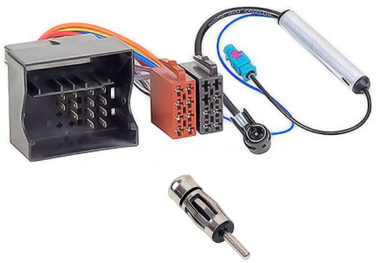 SnelShoppen - Audioproject A426 Car Radio Adapter Kit Quadlock naar ISO + Antenne Adapter Fakra + DIN ISO Geschikt voor Opel Agila Corsa Astra 2003