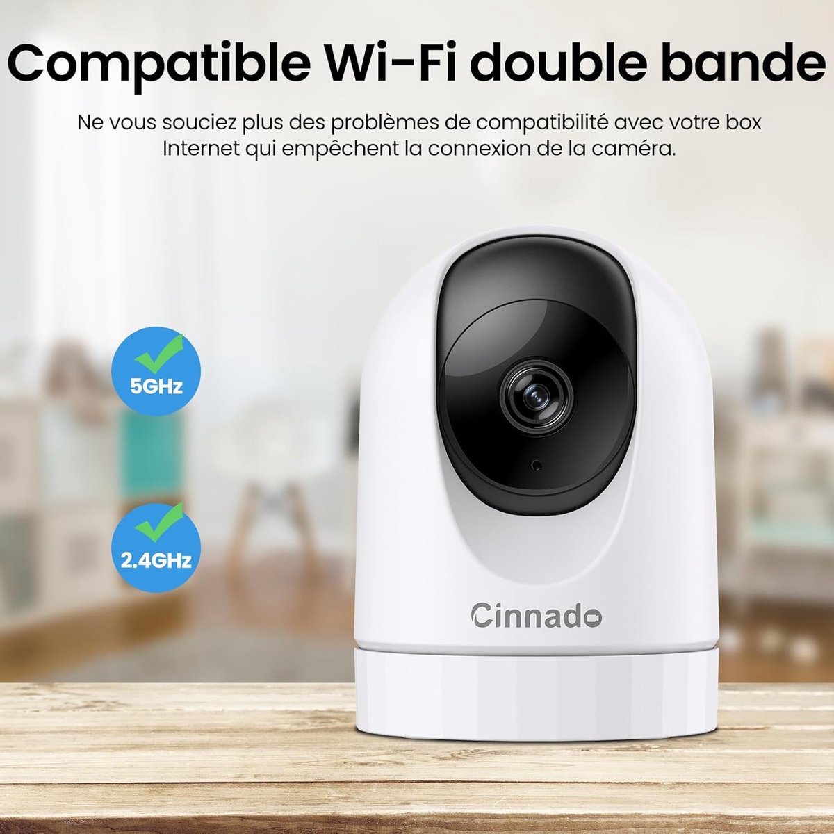 5 MP WLAN-camera voor binnen met Nachtzicht en Bewegingstracking