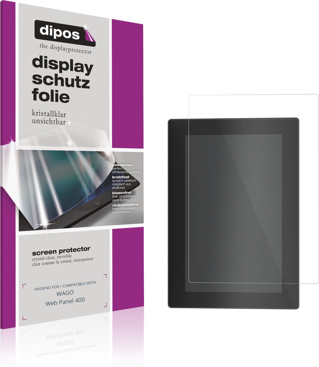dipos – 2x Beschermfolie geschikt voor WAGO Web Panel 400 | Krasbestendige & heldere Screenprotector Ultra-Thin
