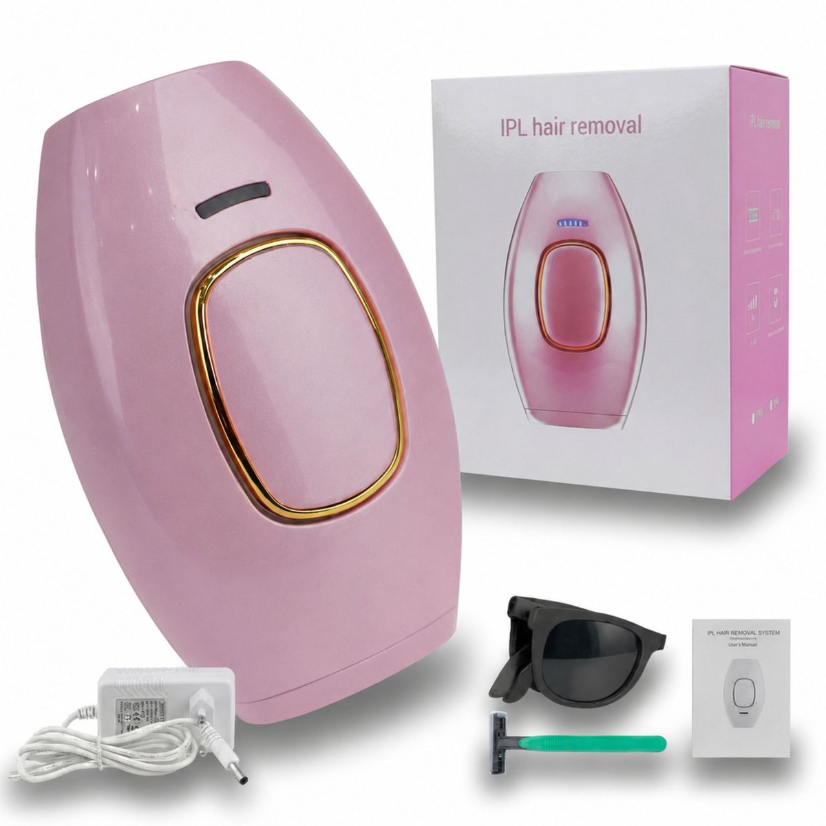 Silky Flash IPL - Haar Laser - Laser Ontharingsapparaat - IPL Ontharing Apparaat - Epileerapparaat Dames & Heren - Ontharingsapparaten - Inclusief Beschermbril, Scheermes- 5 Standen