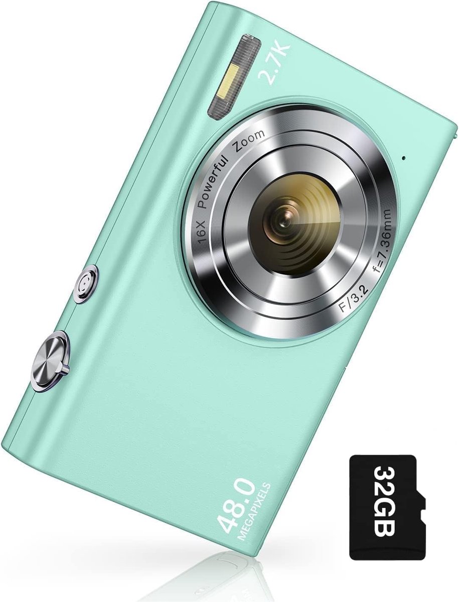 SnelShoppen - Digitale Camera 1520P Auto Focus Compact Camera FHD 48MP Vlogging Camera met 2.8 inch Scherm en 16x Digitale Zoom voor Kinderen, Tieners
