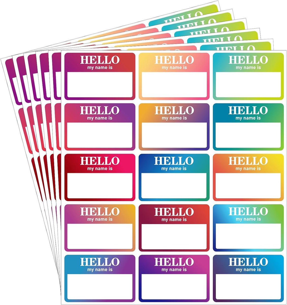 Naamlabels zelfklevend - Diepvriesstickers Beschrijfbaar - label sticker - Plaklabels - 150 stuks naamstickers - voor Begin van het schooljaar,feesten, vergaderingen, kantoor en klaslokaal - 27.5x24 cm