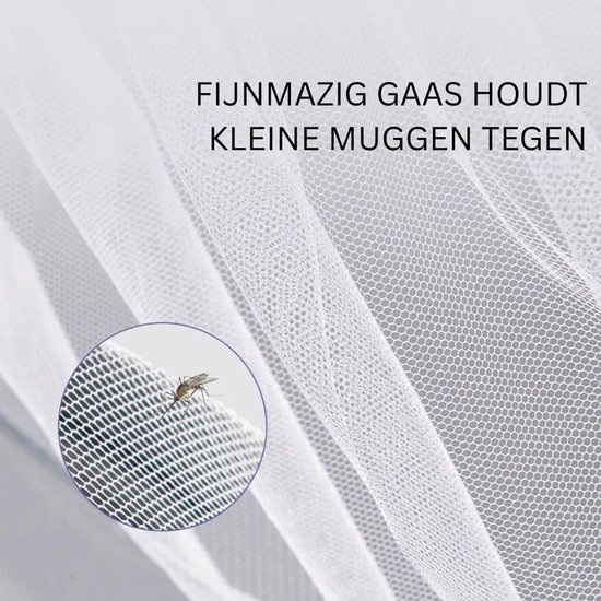 CLGP® Klamboe 1 Persoons - Muggennet - Muskietennet Baby - Wit — afbeelding 3
