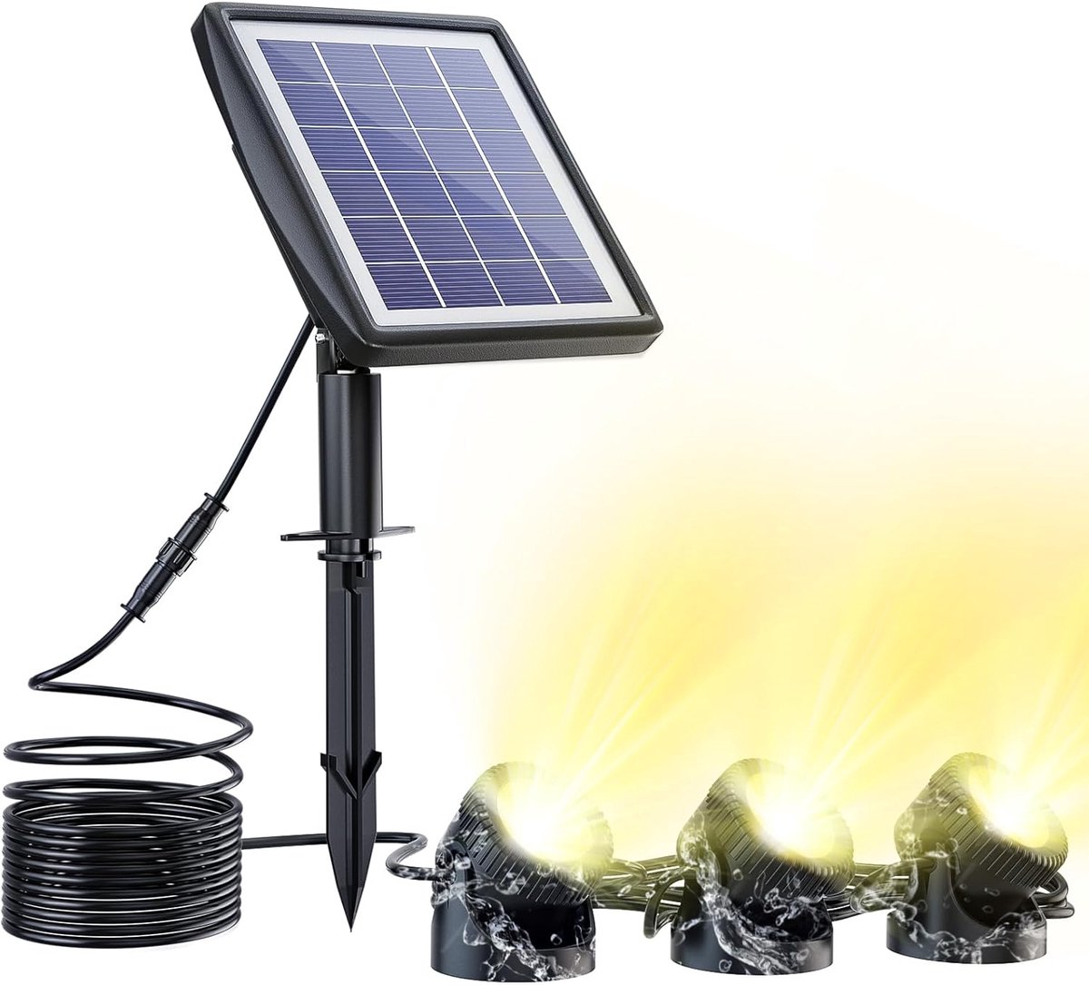 SnelShoppen - Solar LED Onderwater Lichten voor Vijver, 4 Stuks IP68, Perfect voor Tuin, Zwembad, Aquarium, Buiten Decoratie, Energiezuinig en Duurzaa