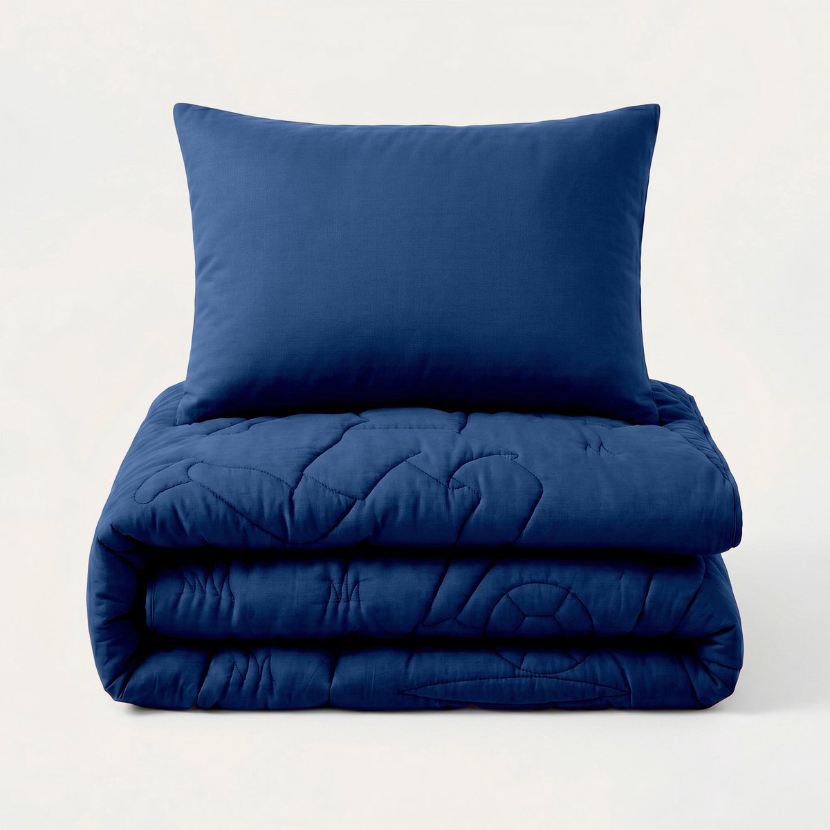 HappyBed Kinderdekbed zonder overtrek - Wasbaar dekbed - Dekbed zonder hoes - 2 in 1 dekbed - Dekbed met print - Hoesloos dekbed - Navy