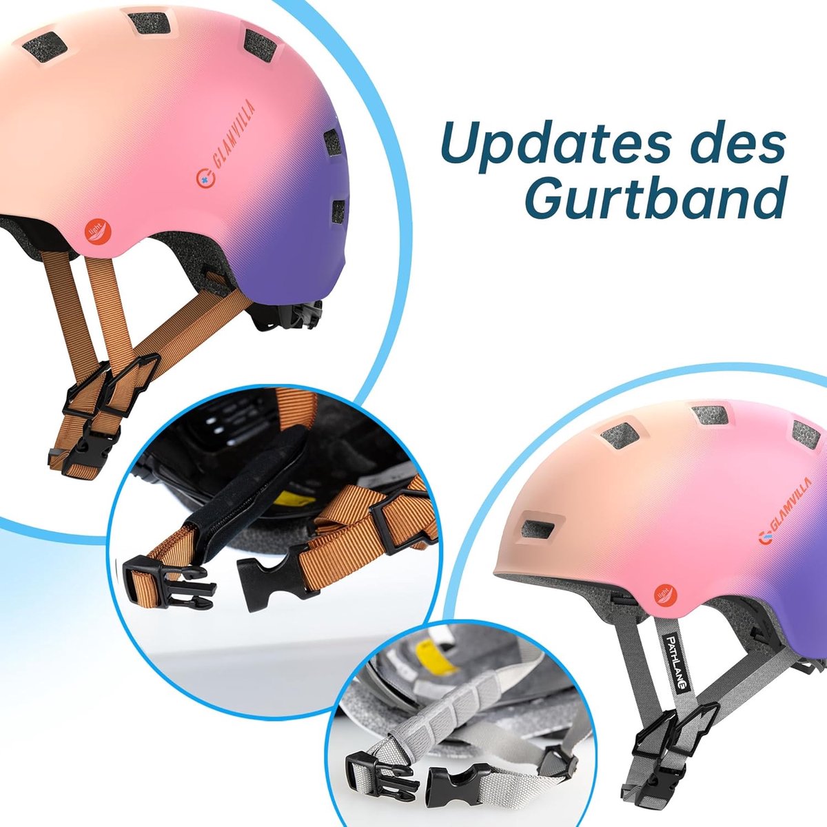 SnelShoppen - Skater Helm, Fietshelm voor Kinderen/Volwassenen, Ultralicht en Verstelbaar Veiligheidshelm voor Skateboard, E-Scooter, Scooter, BMX - M