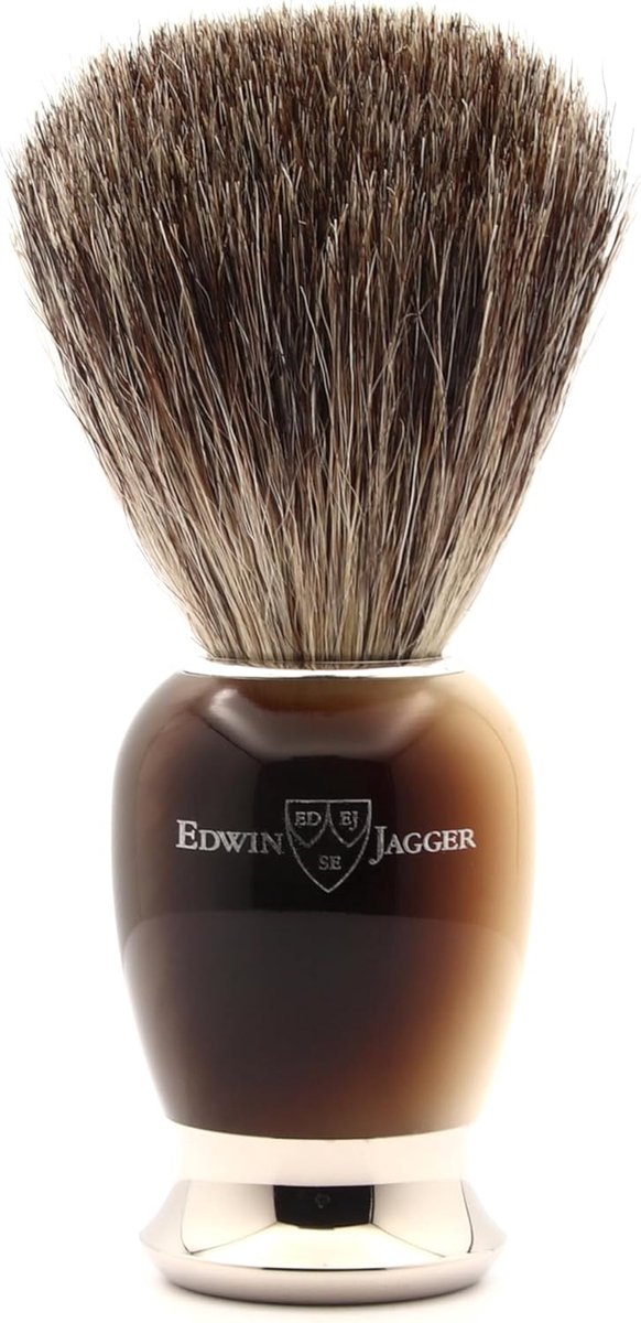 SnelShoppen - Luxe Scheerkwast voor Mannen en Vrouwen - Exfoliërende Pure Bont Scheerborstel met Voet voor Scheercrème en Scheerzeep - Perfecte Schuim