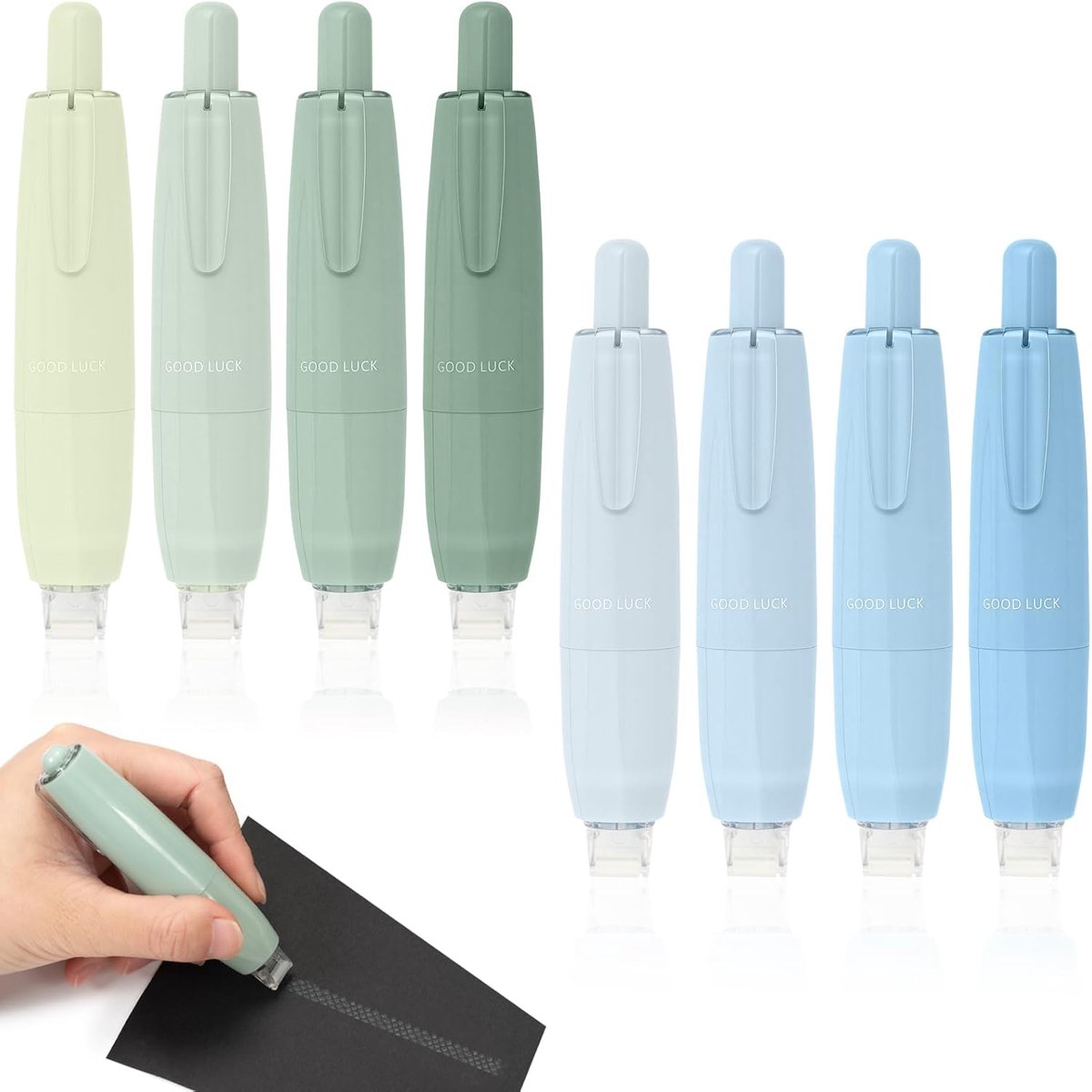 SnelShoppen - Pack van 8 Zelfklevende Dubbelzijdige Tape Roller Pennen voor Foto's, Scrapbook en Fotoalbums - Innovatief Ontwerp, Ideaal voor School,