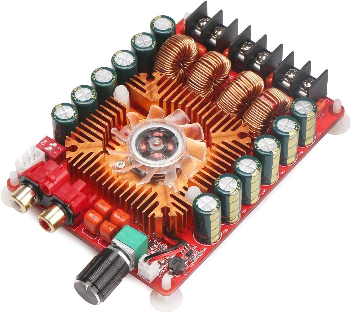 SnelShoppen - TDA7498E 2x160W Dual Channel Audio Amplifier Board, Digitale Stereo Versterker Module voor Auto, Computer, DIY - Ondersteunt BTL 220W