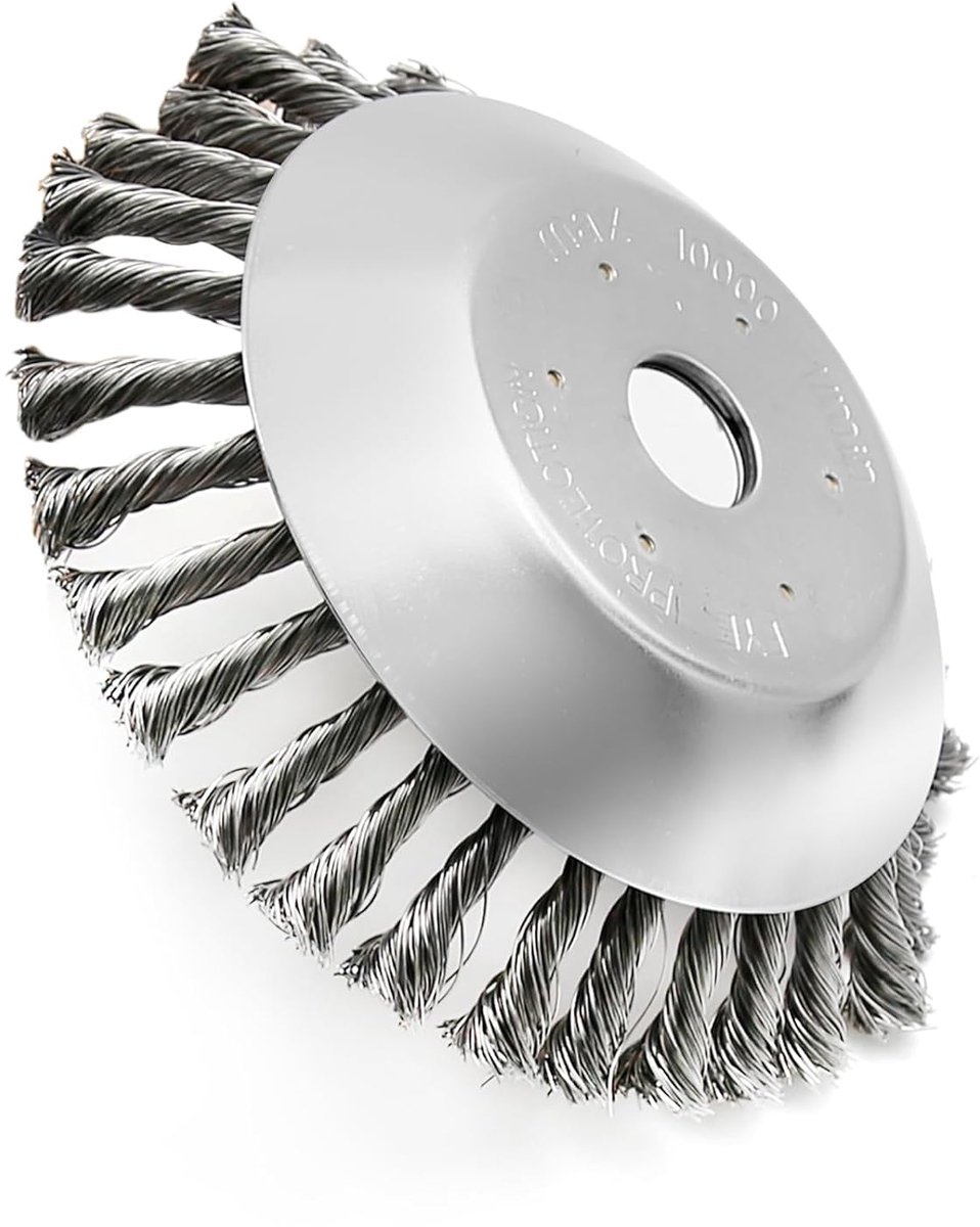 SnelShoppen - Weed Brush, Weed Trimmer, Brush Cutter 200 x 25.4 mm, Cone voor Effectieve Mosverwijdering op Patches of Sandstenen in de Tuin