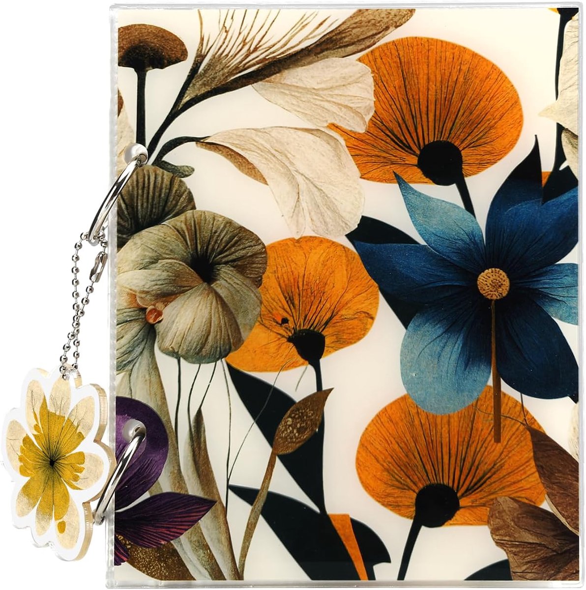 SnelShoppen - Acryl Fotoboek voor 50 Foto's 10x15 cm met Bloemenprint - Perfecte Cadeau voor Meisjes, Herinneringen Bewaren, Uniek en Duurzaam