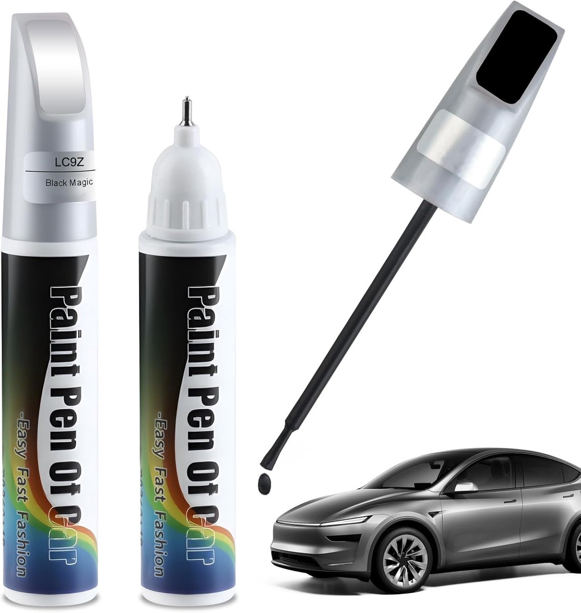 SnelShoppen - Car Paint Pen Zwart - Glanzende Verfpen voor Auto Krassen - Kleurpotlood voor Autoherstel - Snelle Reparatie voor Auto Kleur - Perfect v