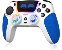 SnelShoppen - Draadloze Controller voor PS5/PC/Steam Deck met Hall Effect Joystick, RGB Verlichting, 6 Assige Gyroscoop, Turbo en Antislipgreep - 1500