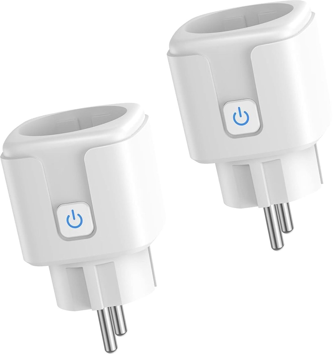 SnelShoppen - ZigBee Smart Socket met Power Meter, Alexa Smart Plug, Werkt met Google Home en HomeAssistant, Timer en App Toegang, 2-Pack