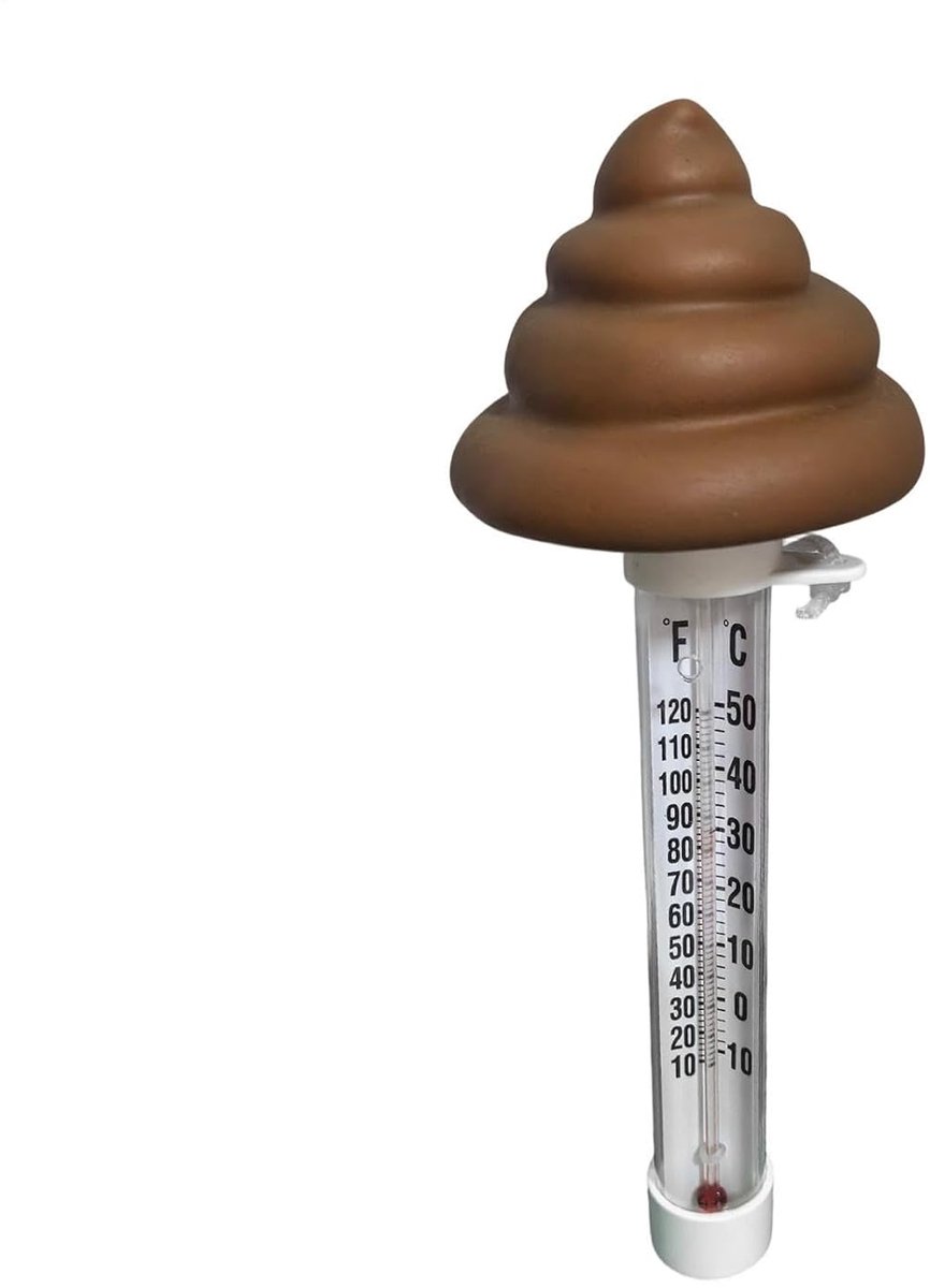 SnelShoppen - Grappige Prank Zwembad Thermometer Drijvend, Poepvorm Watertemperatuurmeter Voor Badkuip, Hot Tubs, Zwembad, Spa, Vijver, Thuis, Reizen