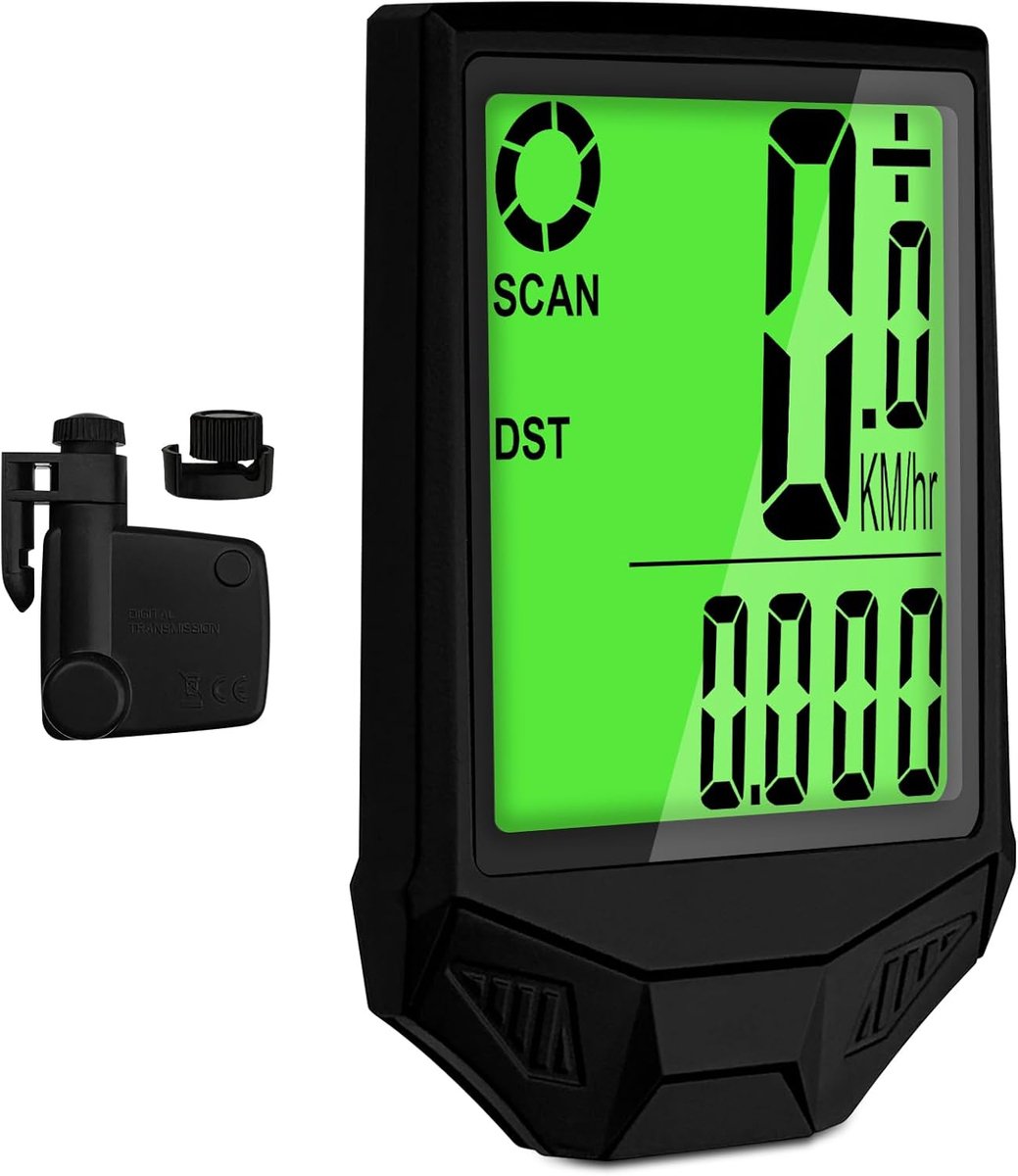 SnelShoppen - Draadloze Fietscomputer met GPS, Snelheidsmeter, Afstandsmeter, Hartslagmonitor, Waterdicht en Lichtgewicht, Voor Fietsers van Alle Nive