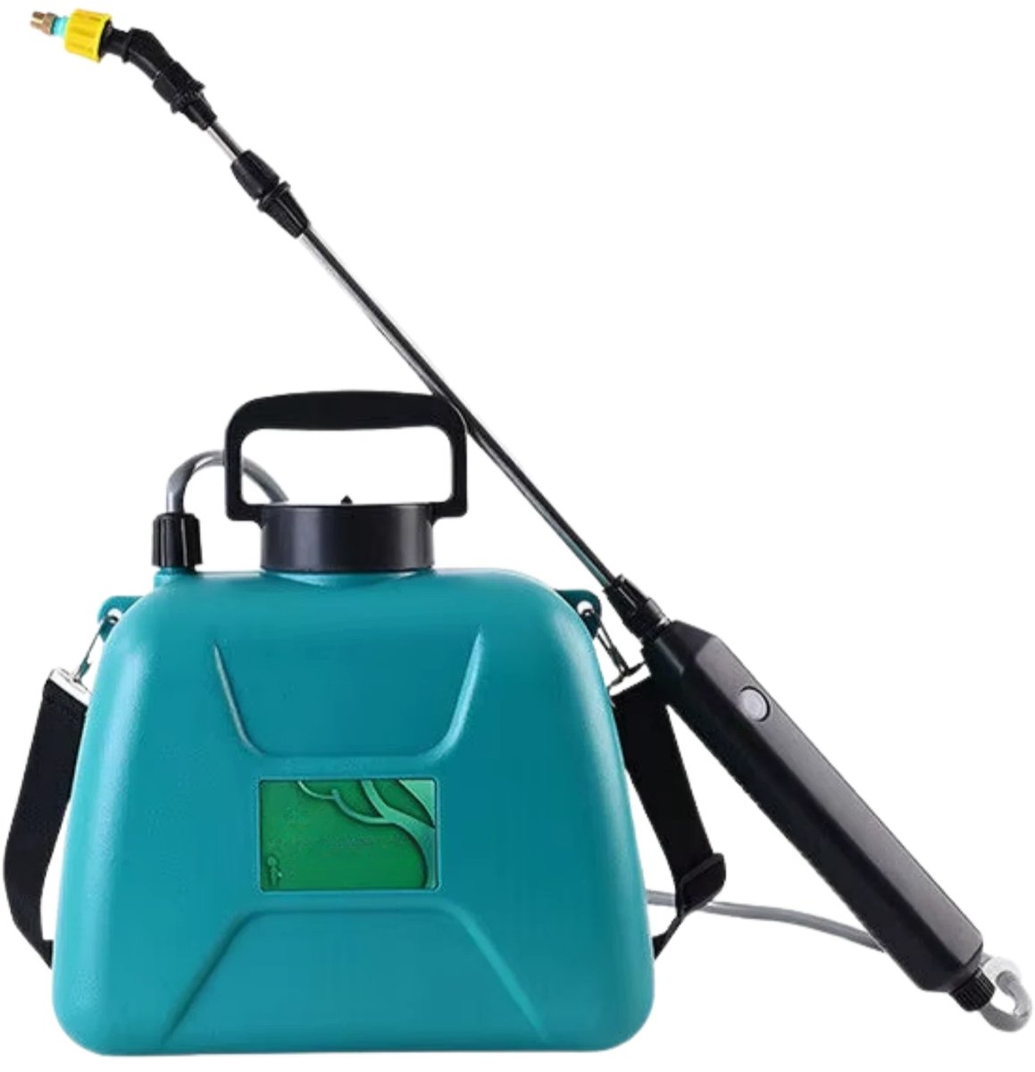 Elektrische sproeier 8L - Oplaadbaar, automatisch en draagbaar met vernevelingsfunctie en schouderriem - Kunststof, groen, 8 liter