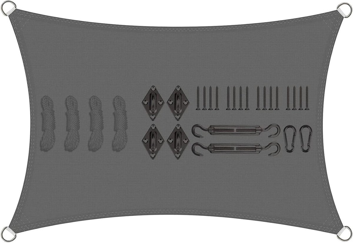 Schaduwzeil - Zonnedoek Luifel - Buitenruimte Creëren - Waterdicht UV-beschermend - 4 x 45