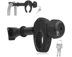 SnelShoppen - Universele Korte Fietsframehouder 25 cm - Afsluitbare Framehouder voor Fietsendrager - U-Beugel Ø 2,5-3 cm - Geschikt voor Fietsen met F