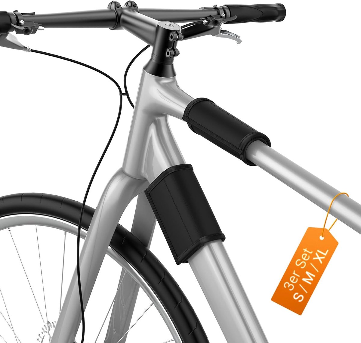SnelShoppen - Fietsframebescherming - 3 Maten Transportbescherming voor Fietsendragers - Krassenbescherming voor Carbonframes - Fietsaccessoires - Ide
