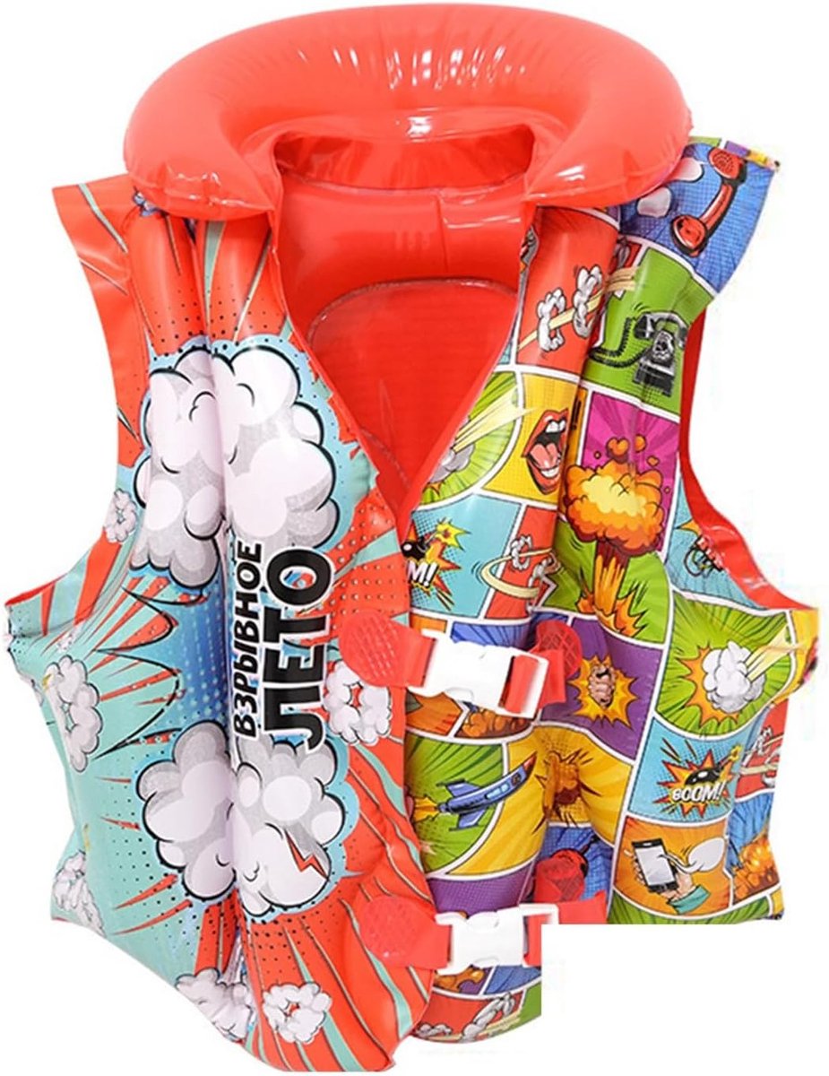 SnelShoppen - Generisch Baby jongens meisjes peuters vest voor buiten zwemmen in de zomer lente - Lichte comfortabele badmode overtrek van PVC in dive