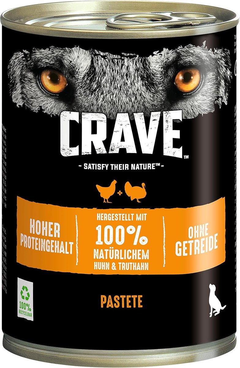 SnelShoppen - Hondenvoer Pate Volwassen Met Kip & Kalkoen 400G - Hoogwaardige Eiwitrijke Brokken - Graanvrij - Gezond & Sterk Voor Volwassen Honden