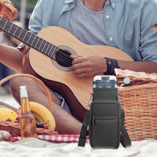SnelShoppen - Linkidea Blender Opbergtas - Verstelbare Smoothie Blender Draagtas met Schouderband - Draagbare Kleine Blender Container - Neopreen - Zw van Snelshoppen — afbeelding 3