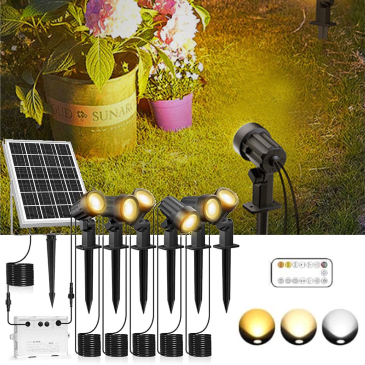 CLGP® Tuinverlichting op Zonne Energie - Solar Buitenlampen - Zwart