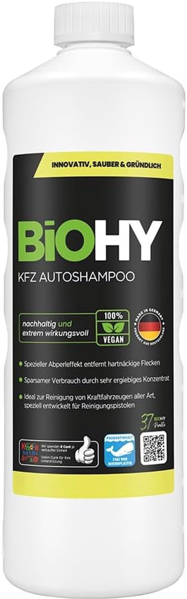 SnelShoppen - Biologische Auto Shampoo 1 Liter | Effectieve Auto Cleaner voor Krasvrije en Streeploze Reiniging | Geschikt voor Hogedrukreinigers | Be